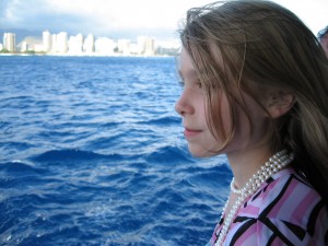 teen girl ocean coast skyline travel