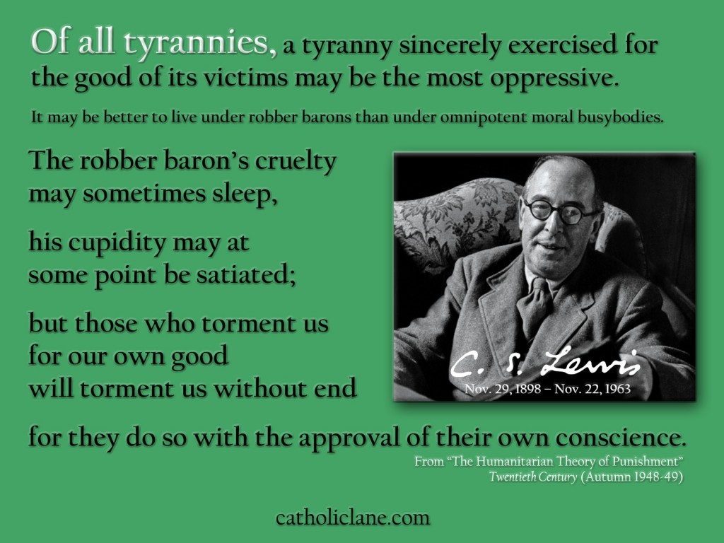 C.S. Lewis on Tyranny