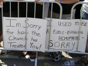 Signs at Chicago "Gay" Pride Parade 2010