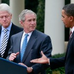 Bill Clinton, George W. Bush, Barack Obama, January 16, 2010