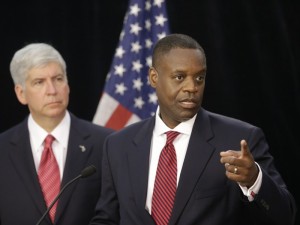 Michigan's governor Rick Snyder and Detroit's emergency manager Kevyn Orr