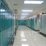 Empty School Hallway