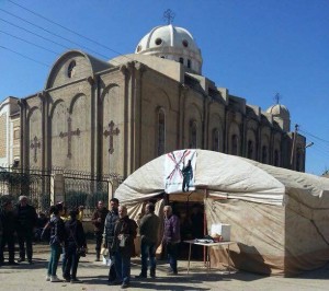 ACN photo: seeking shelter in Hassake; courtesy Assyrian Church, Beirut