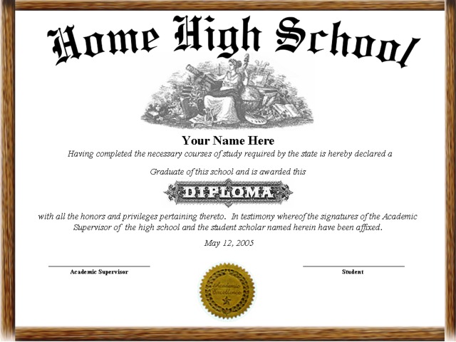 How do you create a high school diploma for home-schooled students?