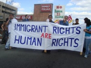 Immigrant rights sign