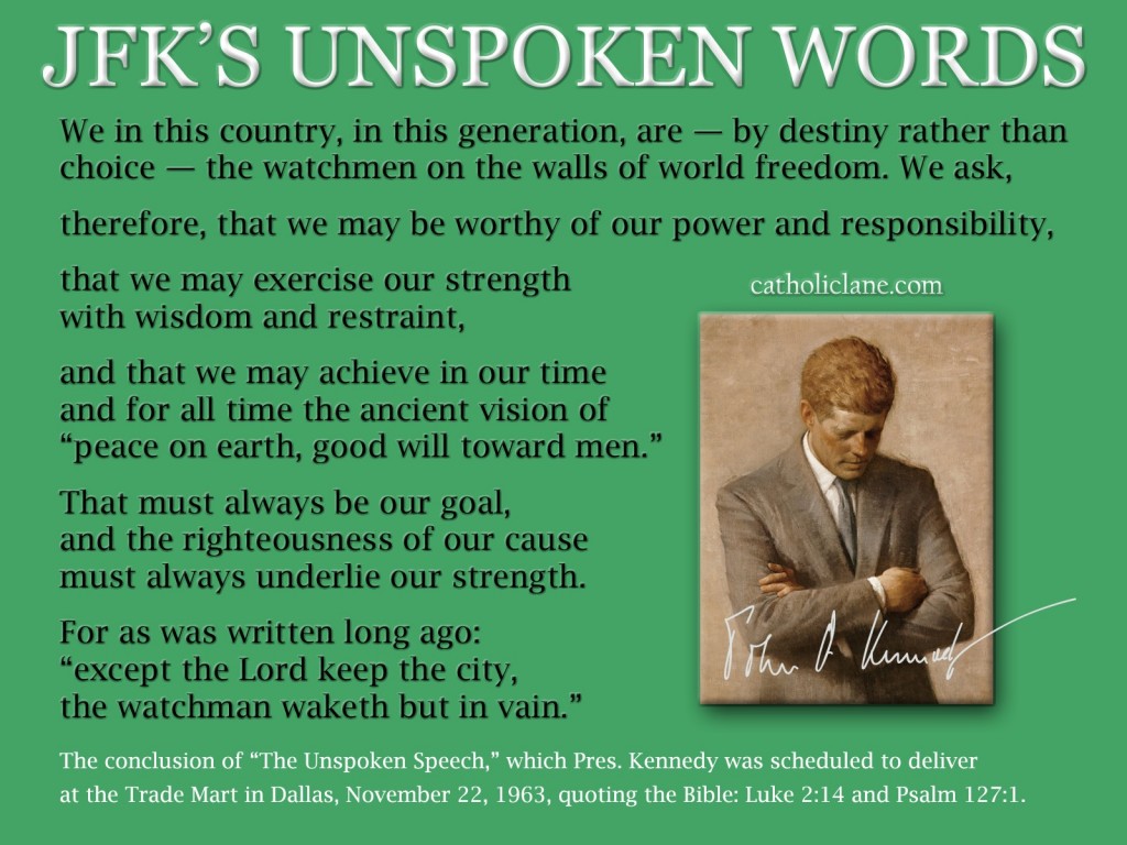 JFK's Unspoken Words