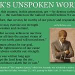 JFK's Unspoken Words