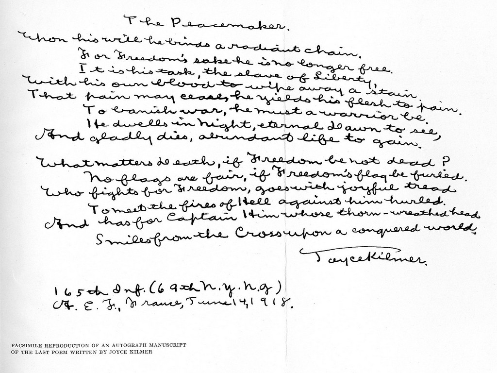 Facsimile of Manuscript, June 14, 1918.