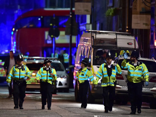 Police Officers on Borough High Street, London, June 4, 2017