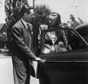 Man holding car door open, dating