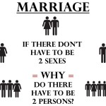 Marriage - 2 Sexes - 2 Persons