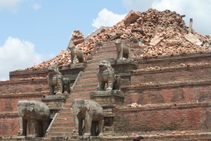 Earthquake damage in Nepal; ACN photo