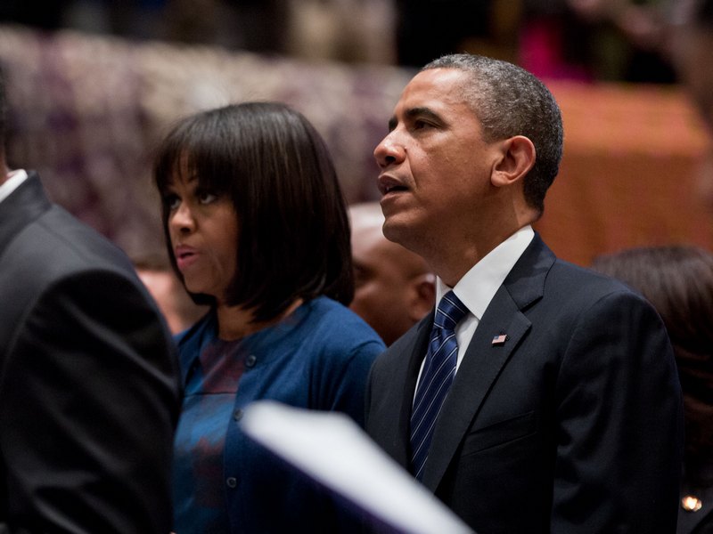 Obamas in Church - Sunday, January 20, 2013