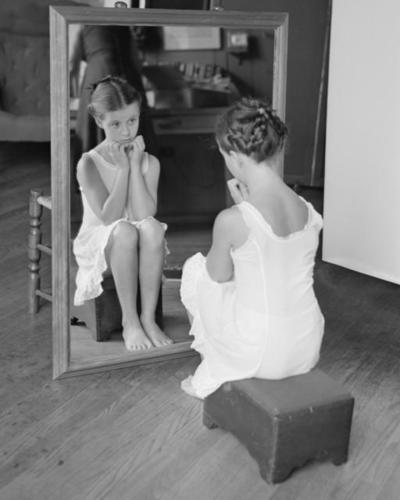 Photograph for Rockwell's "Girl at Mirror"