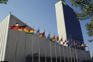 United Nations flags