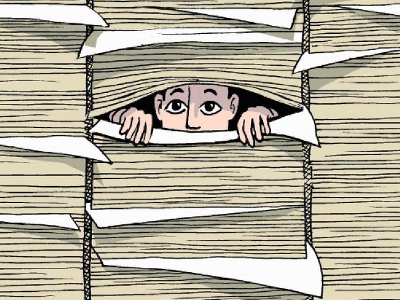 Trapped in a Wall of Papers