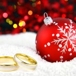 Wedding Rings and Christmas Tree Ornament