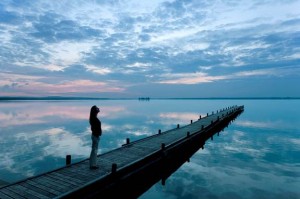 Woman on dock