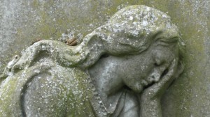 cemetery angel in graveyard