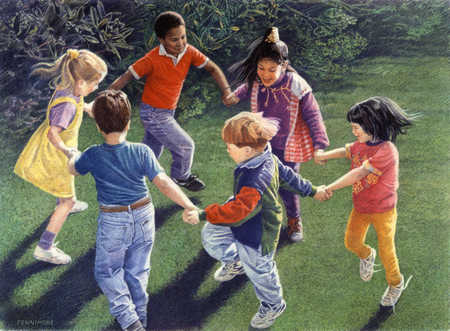 children dancing