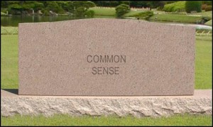 common sense gravestone