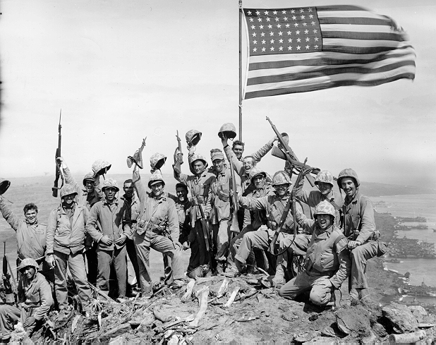 Marines, Mt. Suribachi, Iwo Jima, February 23, 1945