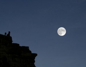 moon in night sky