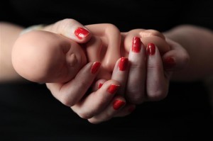red nail, doll fetus