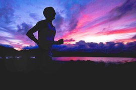 runner clouds dawn sunset