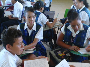teens school catholicschool uniforms learn edu study blue classroom