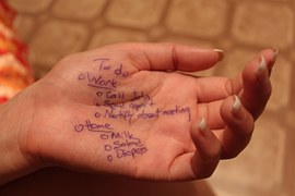 to do list hand